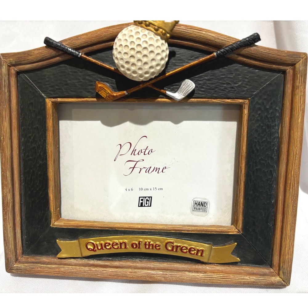 VTG Figi Queen of the Green Women's Golf Photo Frame 4x6 Collector Gift Desk Art